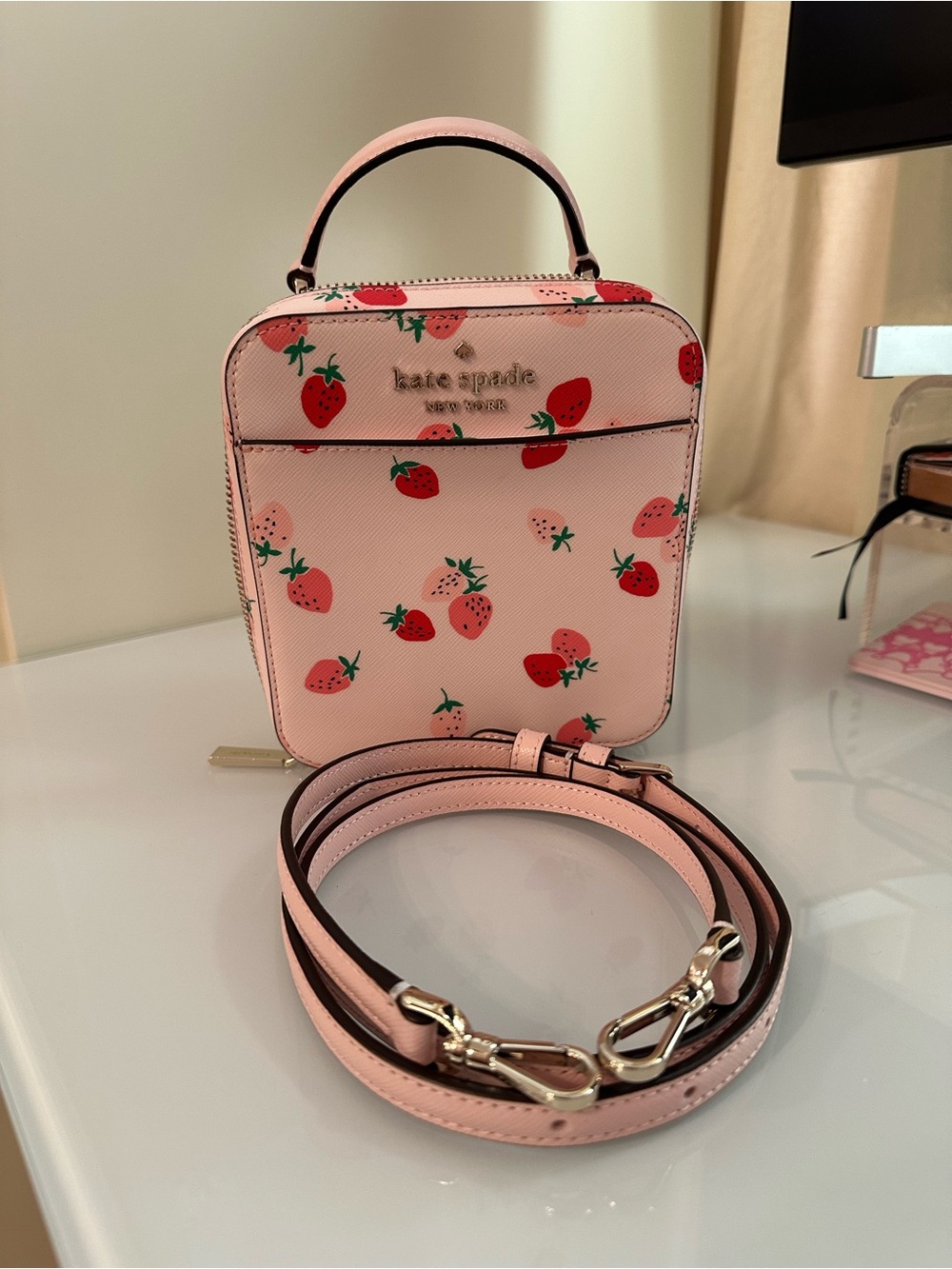 Kate Spade Staci Wild Strawberry Crossbody Bag